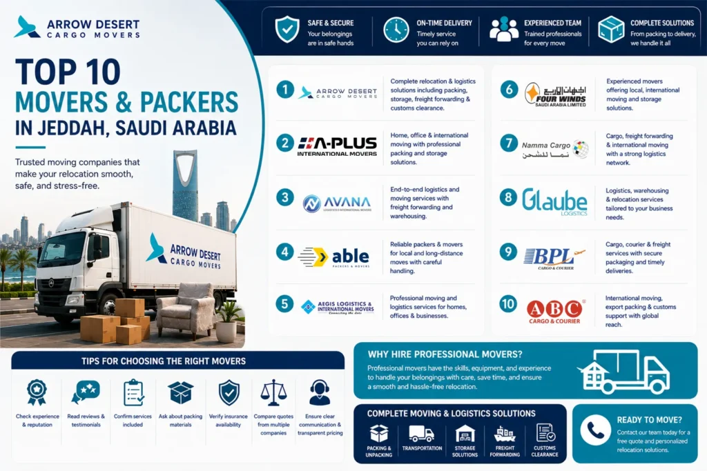 Top 10 movers and packers in Jeddah